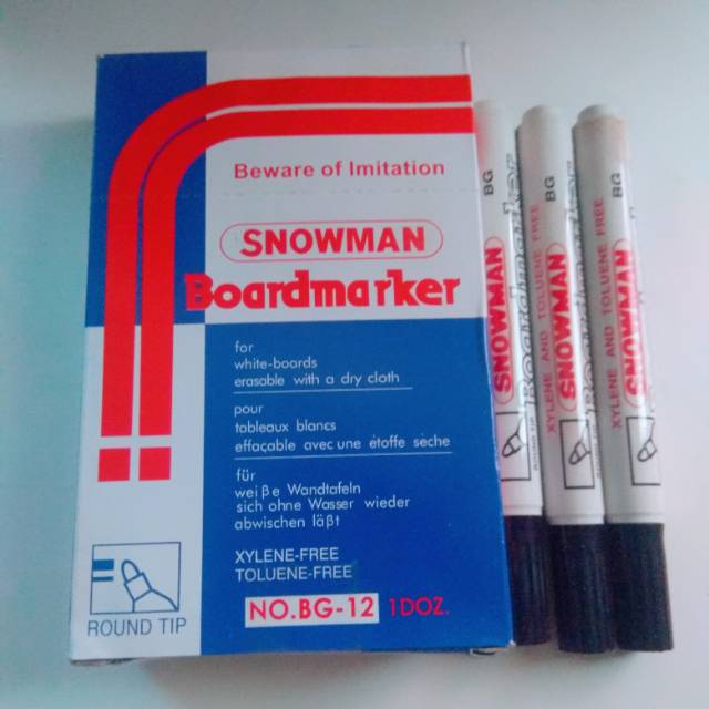 

Spidol Snowman Boardmarker BG-12(bukan permanent)