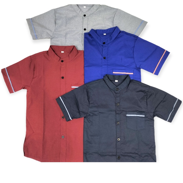 KEMEJA ANAK LAKI LAKI BAJU KEMEJA KOMBINASI WARNA KEREN baju anak laki laki setelan kemeja anak laki