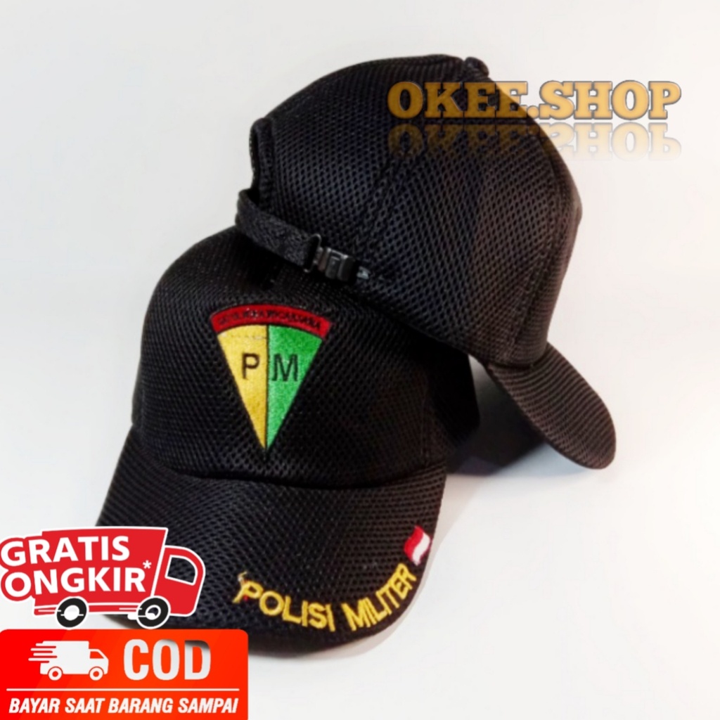 TOPI JARING BORDIR POLISI MILITER TERBARU