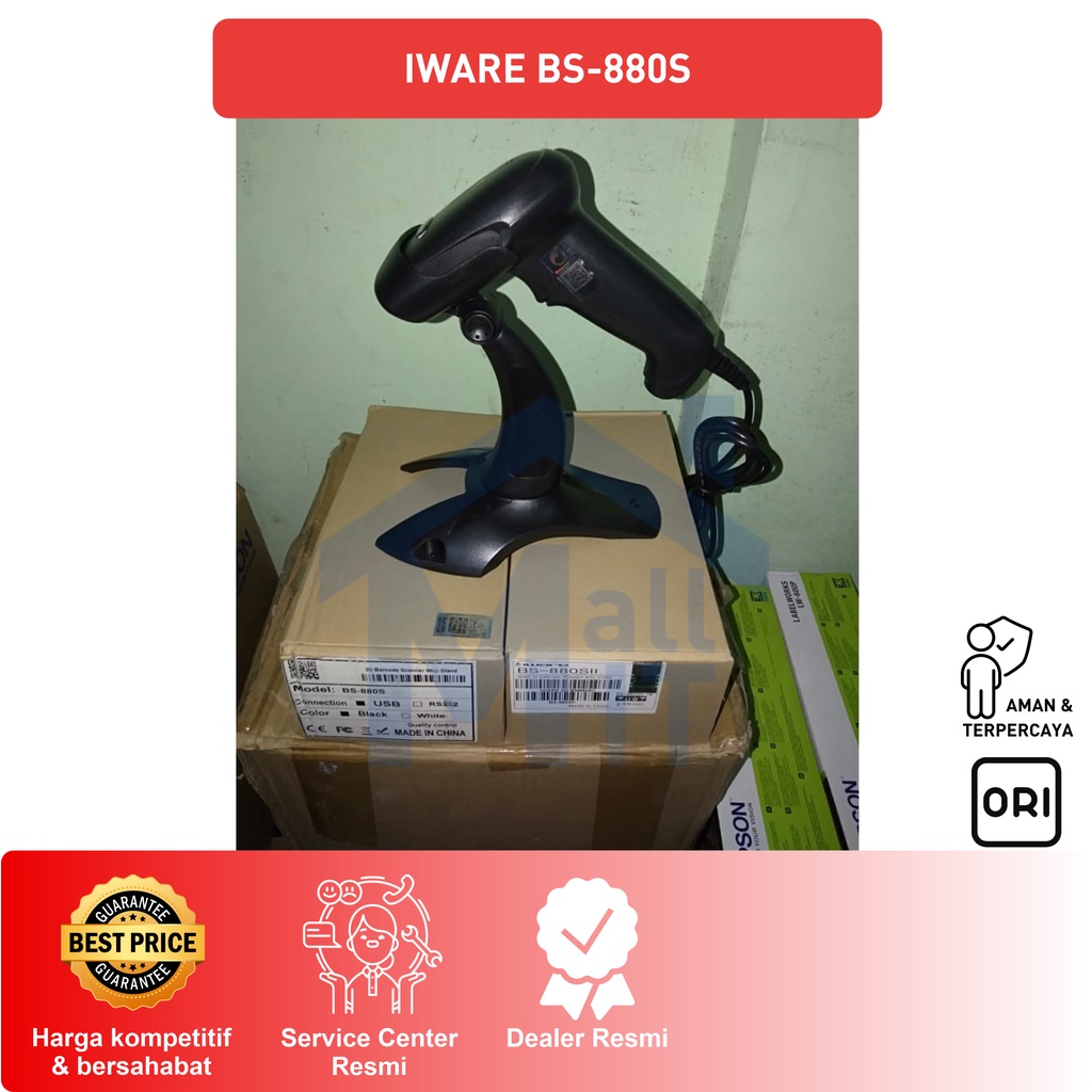 Mdn  ( Bisa Cod ) BARCODE SCANNER IWARE 2D BS880S BS-880S