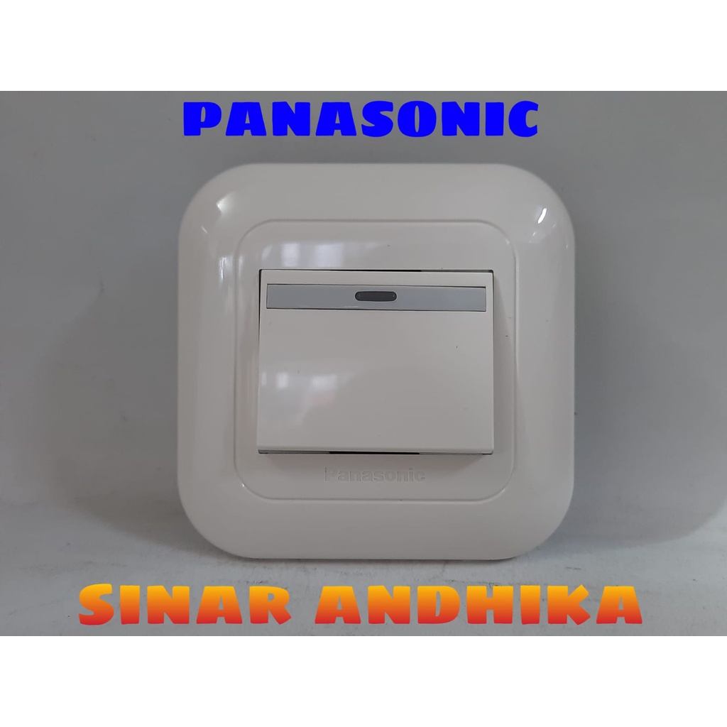 SAKLAR ENGKEL LEBAR INDIKATOR PUTIH PANASONIC WEJ 78029+WEJ 5581