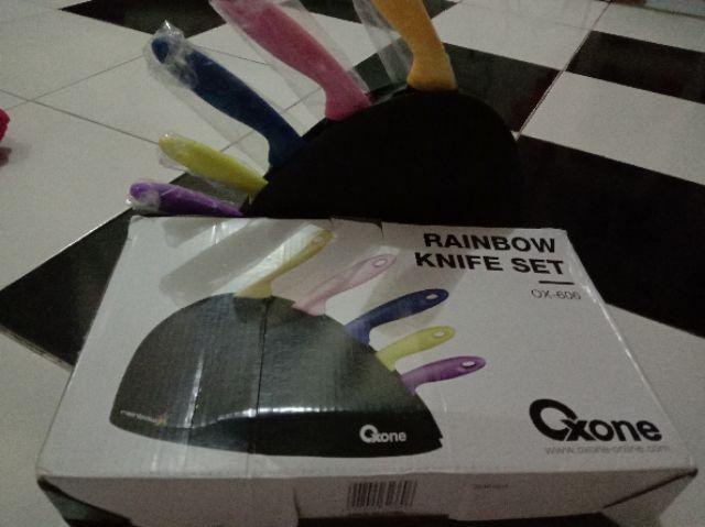 Rainbow Knife Ox 606 Pisau Set + Tempat Oxone