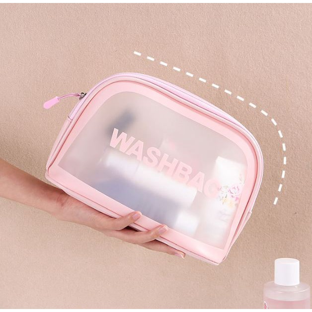 BV.ID WK624 TAS KOSMETIK TRANSPARAN POUCH TRAVEL MAKEUP BAG ORGANIZER WASHBAG WATERPROOF