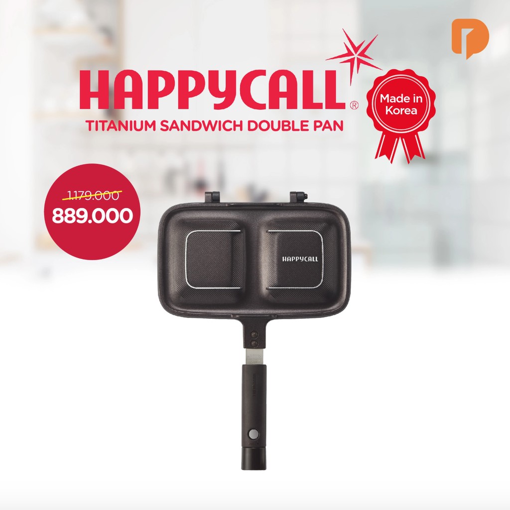Happycall Original Korea Titanium Sandwich Double Pan Serbaguna
