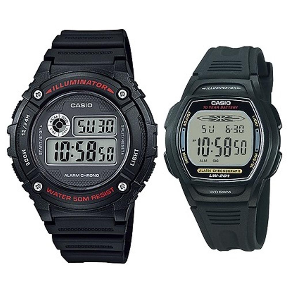 Jam Tangan Casio Original Couple Pria Wanita W 216H 1A LW 201 1A Harga Sepasang