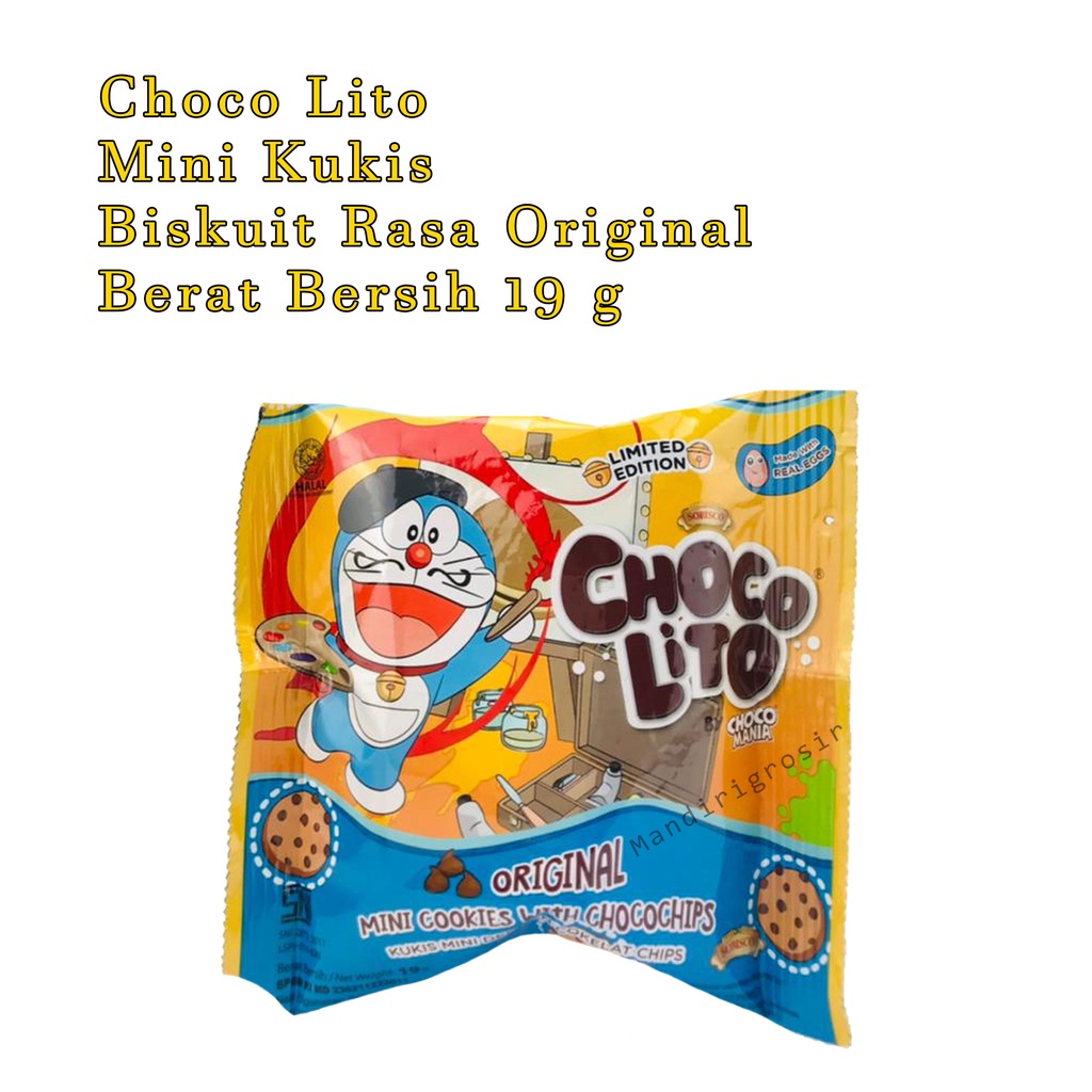 Mini Kukis *Choco Lito * Biskuit rasa Original * 19g