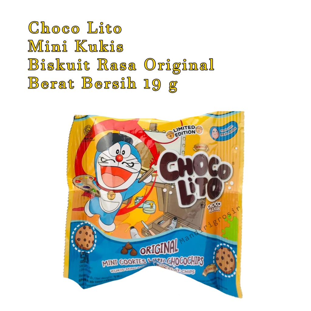 Mini Kukis *Choco Lito * Biskuit rasa Original * 19g