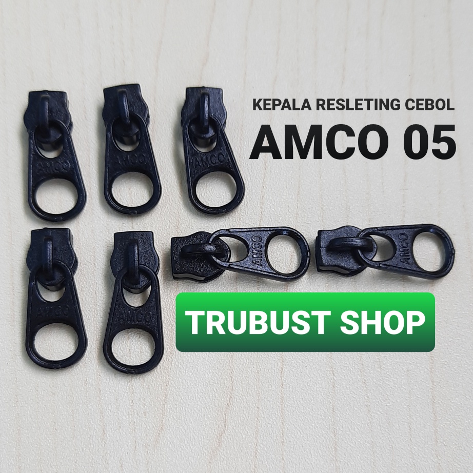 kepala resleting tas sleting seleting amco cebol 05 hitam jual per pack isi 100pcs