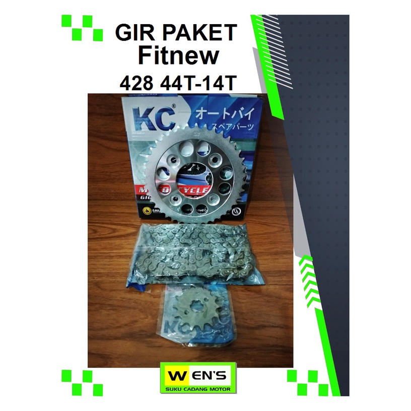 GEAR SET SUPRA FIT NEW GIR PAKET FIT NEW KARISMA GIRSET GIR DEPAN BELAKANG RANTAI 428 40T-14T