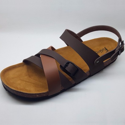 SANDAL GUNUNG KULIT LEATHER STRAP PRIA WANITA UNISEX UKURAN BESAR JUMBO SIZE 39 40 41 42 43 44 45 46