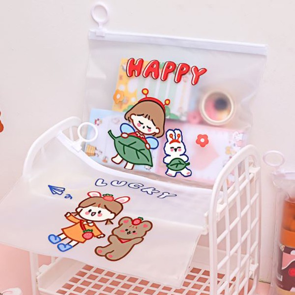 Zipperbag Tempat Pensil Lucu Cute Little Girl Import Souvenir MK1101-5