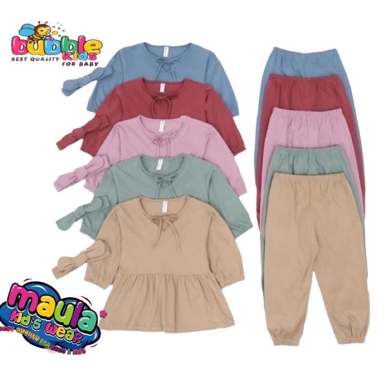 setelan bayi perempuan newborn-3 thn | setelan RIVANA | setelan anak perempuan lucu bahan adem