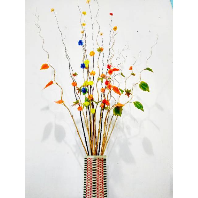 Hiasan Bunga / Bunga Hias Bambu / Bunga Hias Besar / Bunga Hias Plastik / Bunga Bambu Ulir + Vass