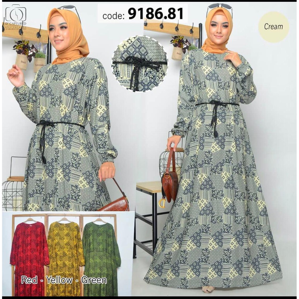 Gamis Rayon Import 9186.81-Gamis Rayon Trend-Gamis Muslim Trend