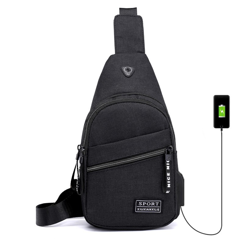 Tas Selempang USB Bahan Kanvas Water Resist 7140 Impor Korean Shoulder bag