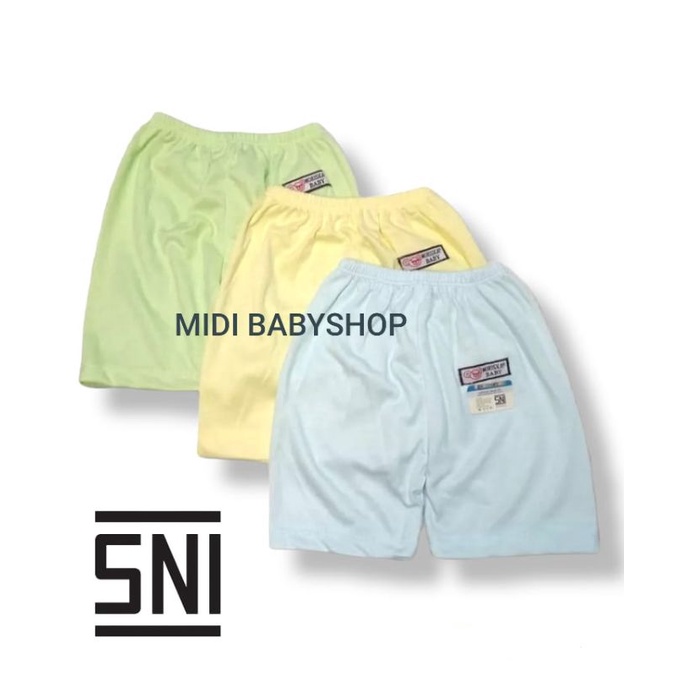 Celana Pendek Bayi Motif Polos SNI