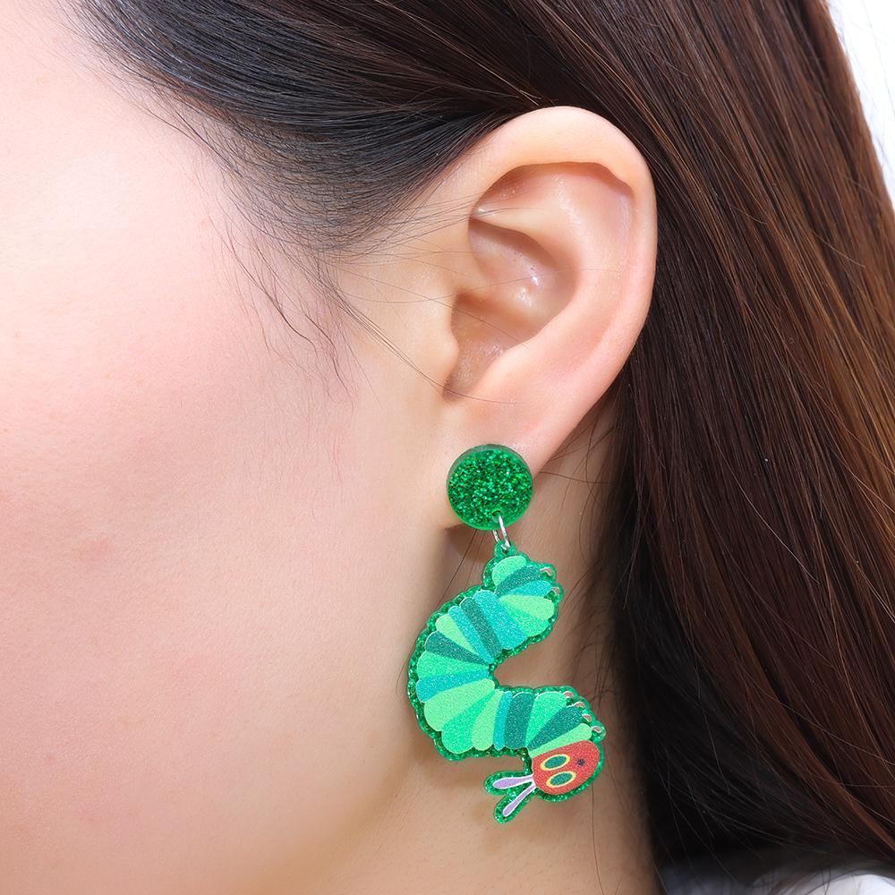 Solighter Earings Akrilik Aksesoris Fashion Gaya Lucu Hadiah Perhiasan Sapi Pola Siput