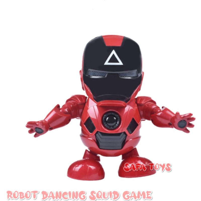 Mainan Robot Squid Game Dance Move White Music And Spotligh Hight Quality