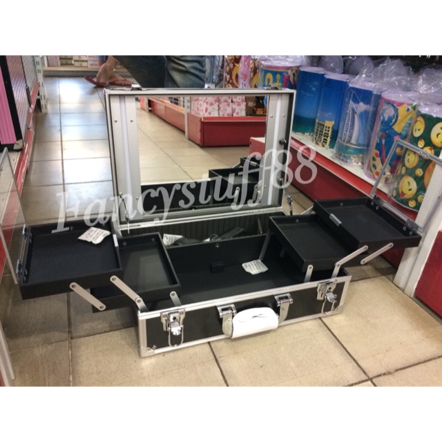 Beauty Case box Kosmetik Lampu LED / Koper make up / Kotak Mua professional dengan lampuled gladking