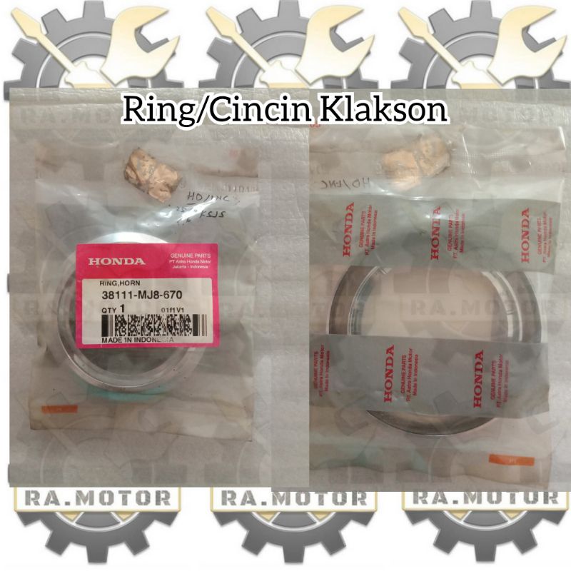 [Baca Deskripsi]Cover Horn/Tempat Klakson (61350KC6920)& Ring Horn/Ring Klakson (38111MJ8670) Honda-