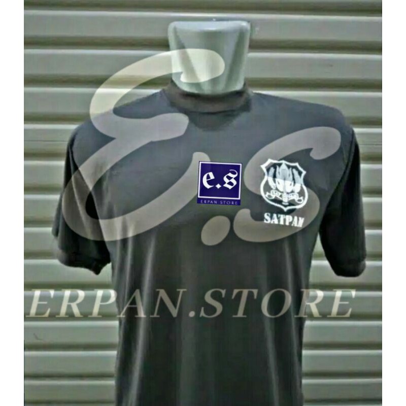 baju kaos lapangan satpam coklat