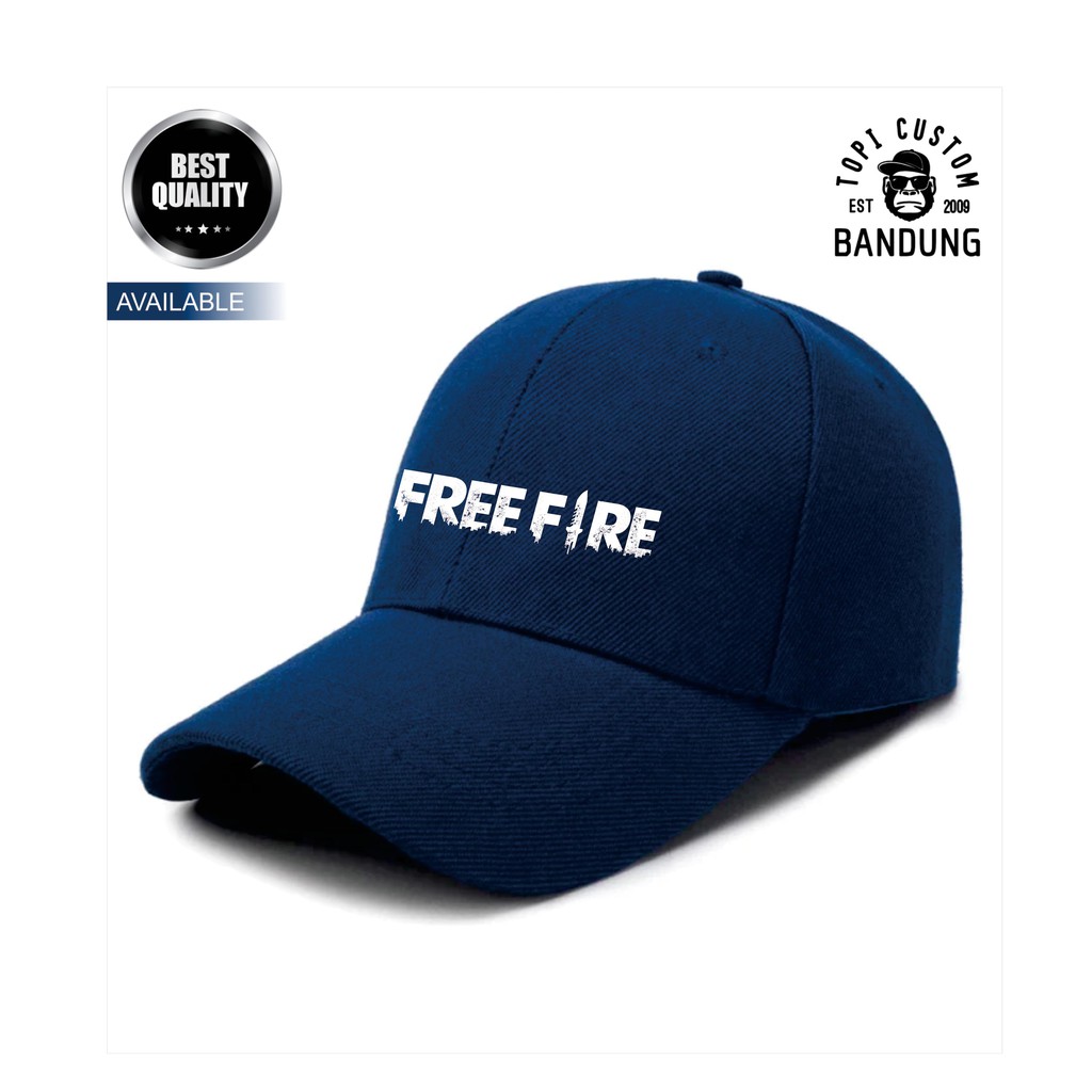 Topi Baseball  FREE FIRE Pria Wanita Topi Jaring Jala FREE FIRE Baseball Cap Bisa Tulis Nama Bisa COD Gratis Masker Original High Premium Quality