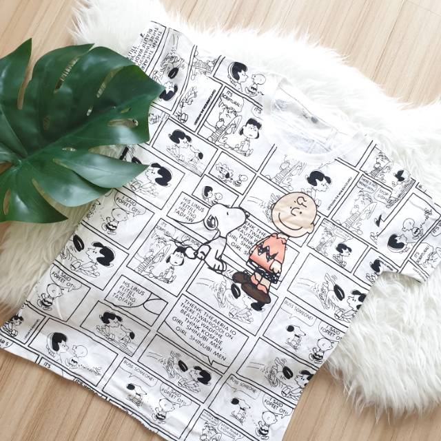 SNOOPY COMIC TEE - kaos besar gambar karakter peanuts