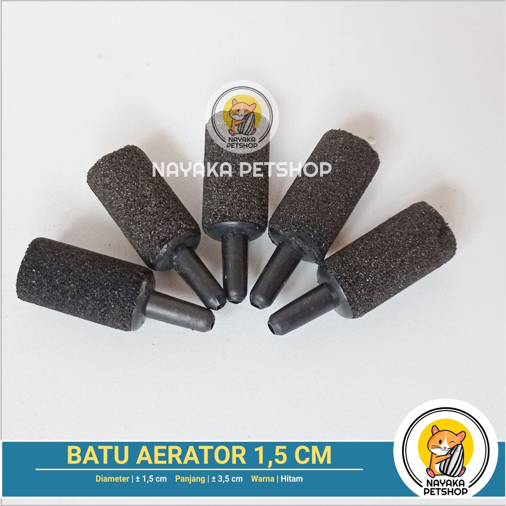 Batu Aerator 1,5 cm Air Stone Aerasi Gelembung Udara Aquarium