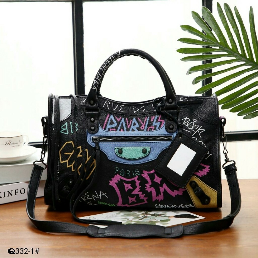 Tas Balenciaga Classic City Graffiti Bag Q332 1 High Premium AAA BLN075