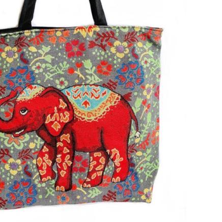 ♘ Tas tote bag wanita besar kanvas thailand import ❃