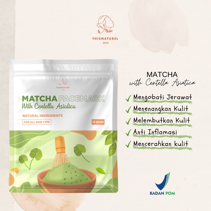 THISNATUREL Facemask - Masker wajah organik 15gram / natural face mask BPOM