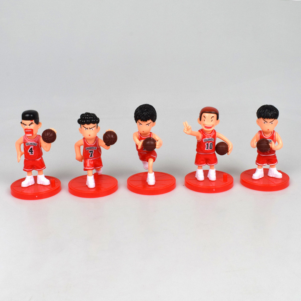 LANFY Japanese Sakuragi Hanamichi Anime Shohoku Action Figures Basketball Player Figures Toys Mitsui Hisashi Collection Model Kids Adult Toys Akagi Takenori Rukawa Kaede/Multicolor