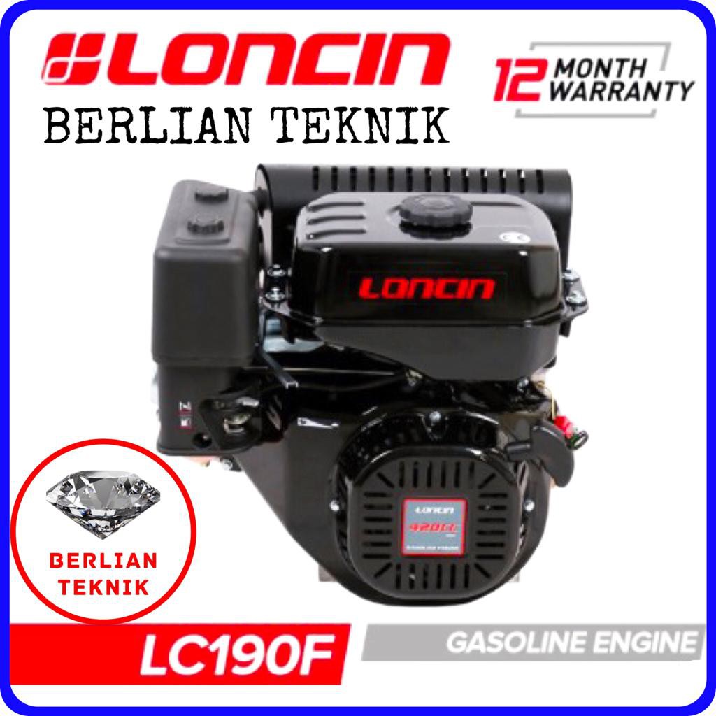 Mesin Penggerak Bensin Engine Gasoline Loncin LC 190 F / 14 HP