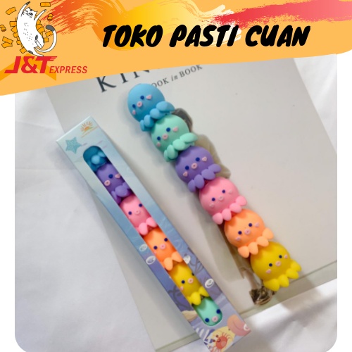 

stabilo karakter hewan gurita (1set) penanda/pengingat bisa COD FANCY