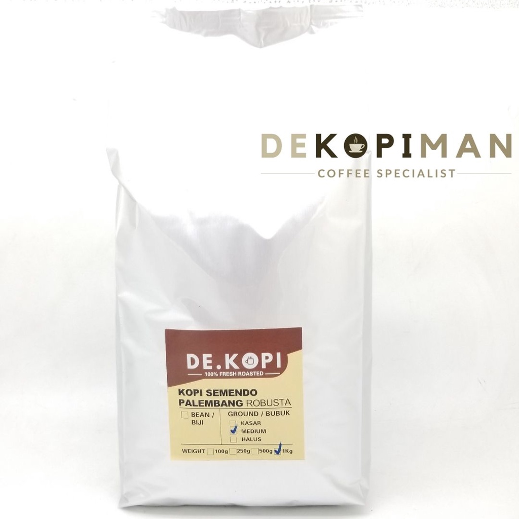 

Kopi Bubuk Robusta Palembang Semendo 1 Kg Fresh Roasted De.Kopi Wangi Semerbak Jamin Kopi Asli