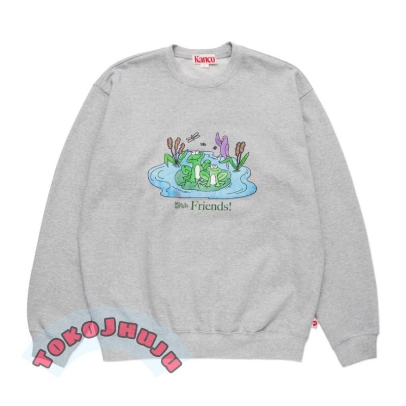 Basic Sweater Treasure Yoshi style FROG WITH FRIEND print DTF