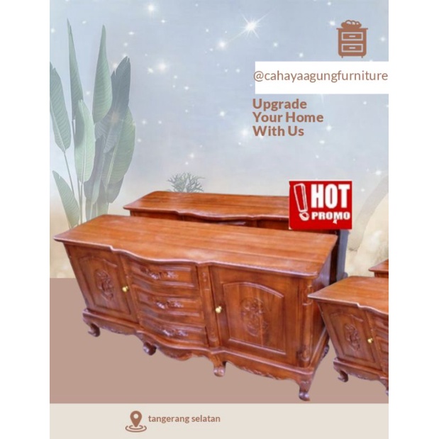 bufet jati flamboyan uk 150