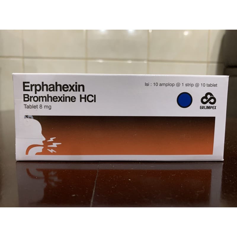 Erphahexin Bromhexin HCL Untuk Batuk Berdahak -  1 Box 100 Tablet