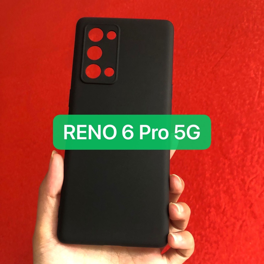 OPPO RENO 6 4G RENO 6 5G RENO 6 PRO INDO CASE BLACK PREMIUM SOFTCASE SLIM BLACK SILIKON HITAM CASING