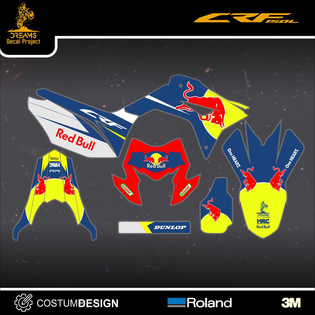 Decal CRF 150 L Red Bull