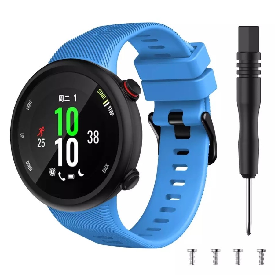 STRAP WATCH TALI JAM TANGAN - RUBBER EASY QUICK FIT STELE - FOR GARMIN FORERUNNER 45