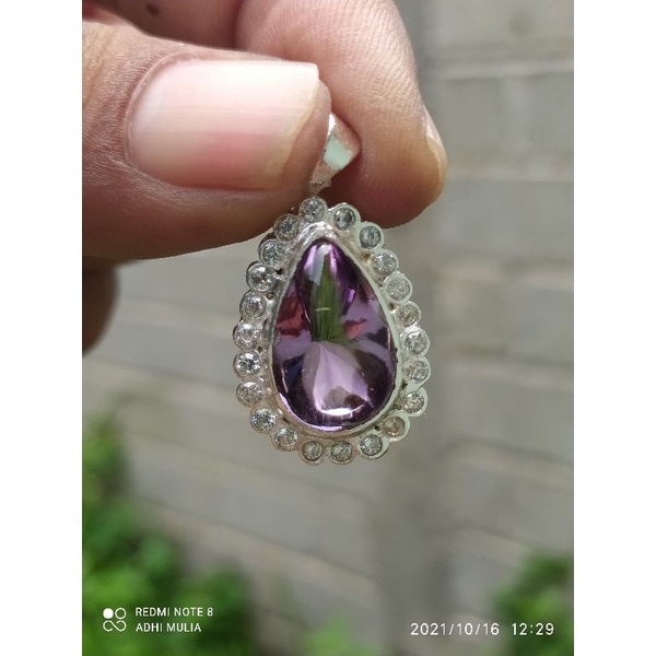 Liontin Perak Amethyst Bungur Tanjung Bintang ASLI