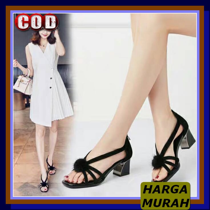 Heels Wanita Cewek Cewe Import Heels White Presilia He Rg617 Sand SN991 Af 30 New Hak Tahu Wanita