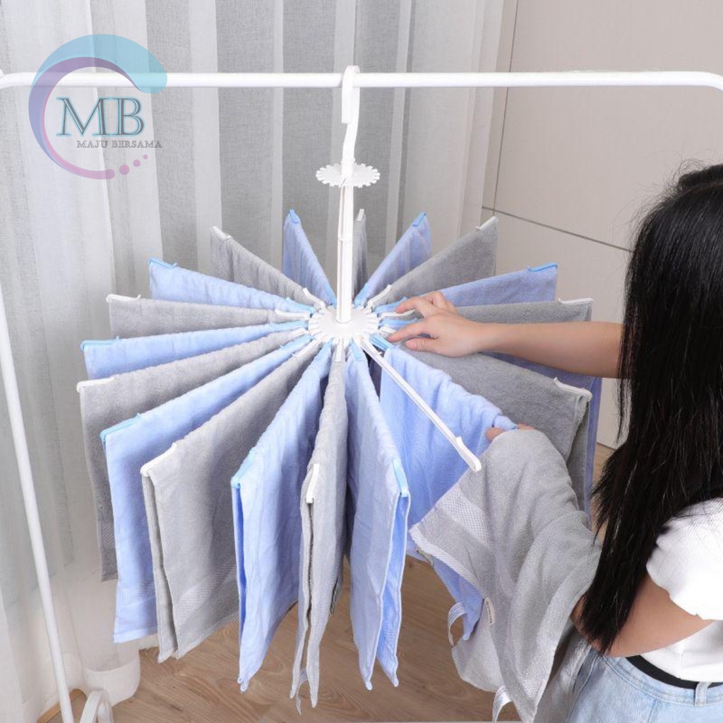 RT88 folding hanger gantungan jemuran baju bayi putar 360 derajat 20 stick pengait MB2941