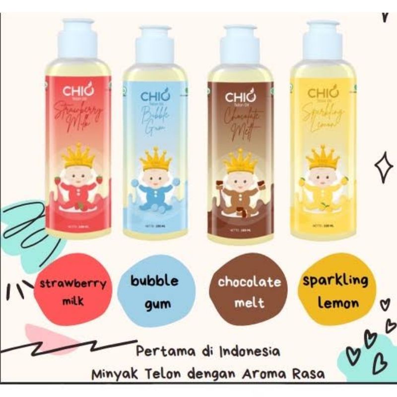 Chio Minyak Telon Oil 100ml Baby Aroma Strawberry Bubblegum Coklat Lemon Bayi