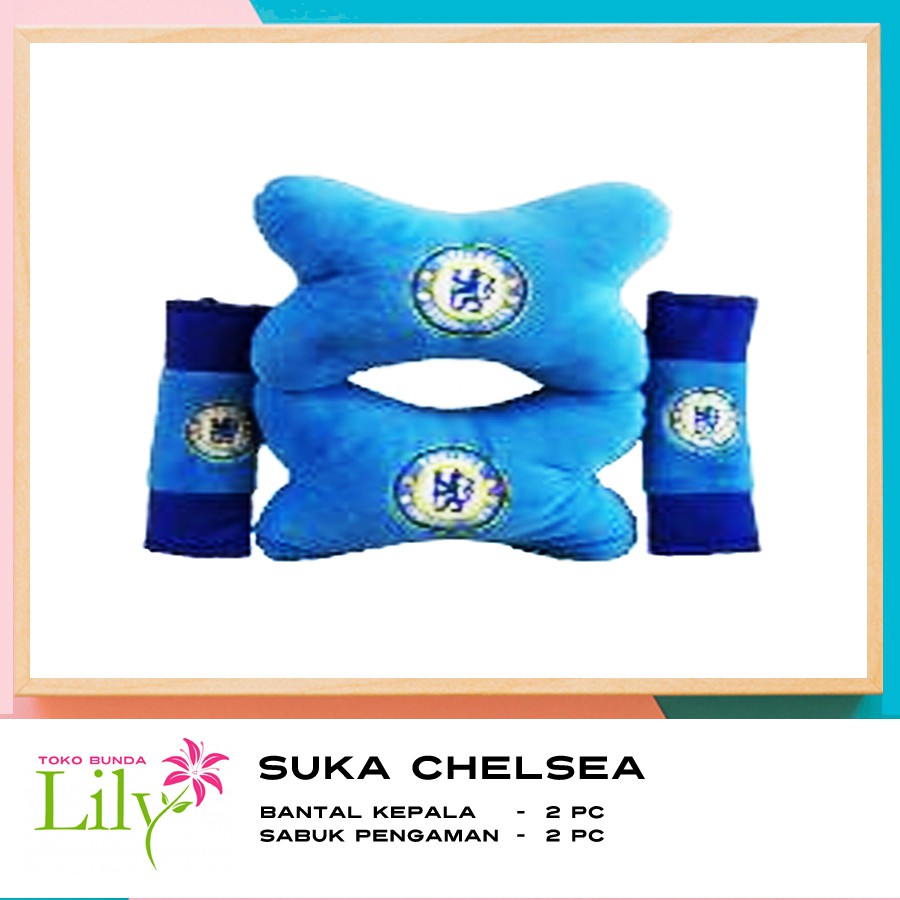 Suka Chelsea Aksesoris Bantal mobil Chelsea 2 in 1