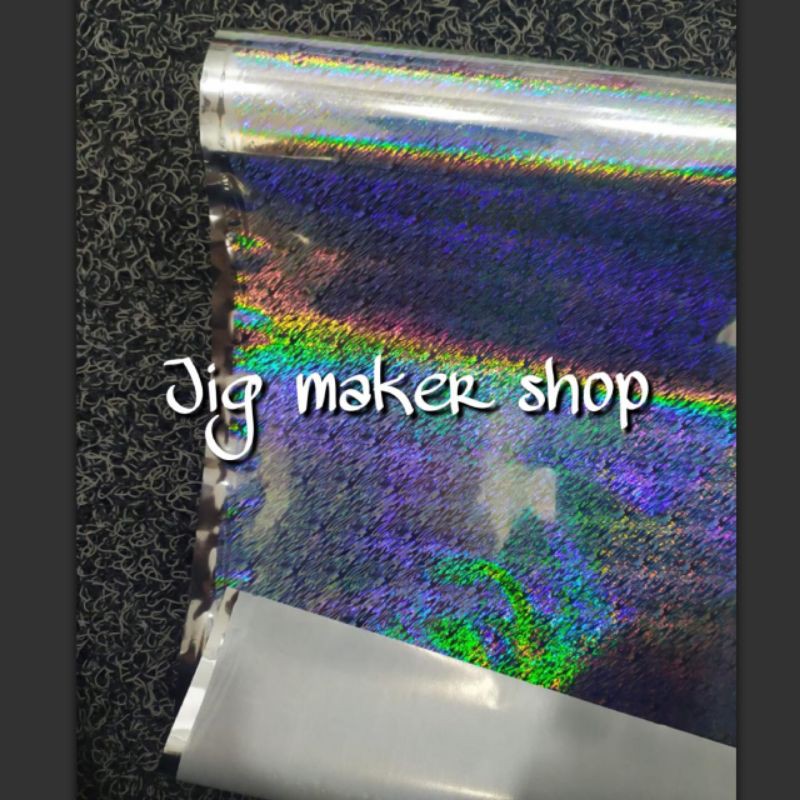 hologram hot stamping foil lure dan metal jig - USA/ CROWN ORIGINAL- motif Heavy rain- lebar 64cm