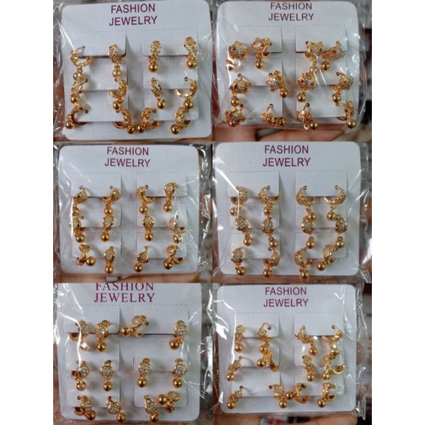 anting anak perhiasan fashion anak, isi 6 pcs