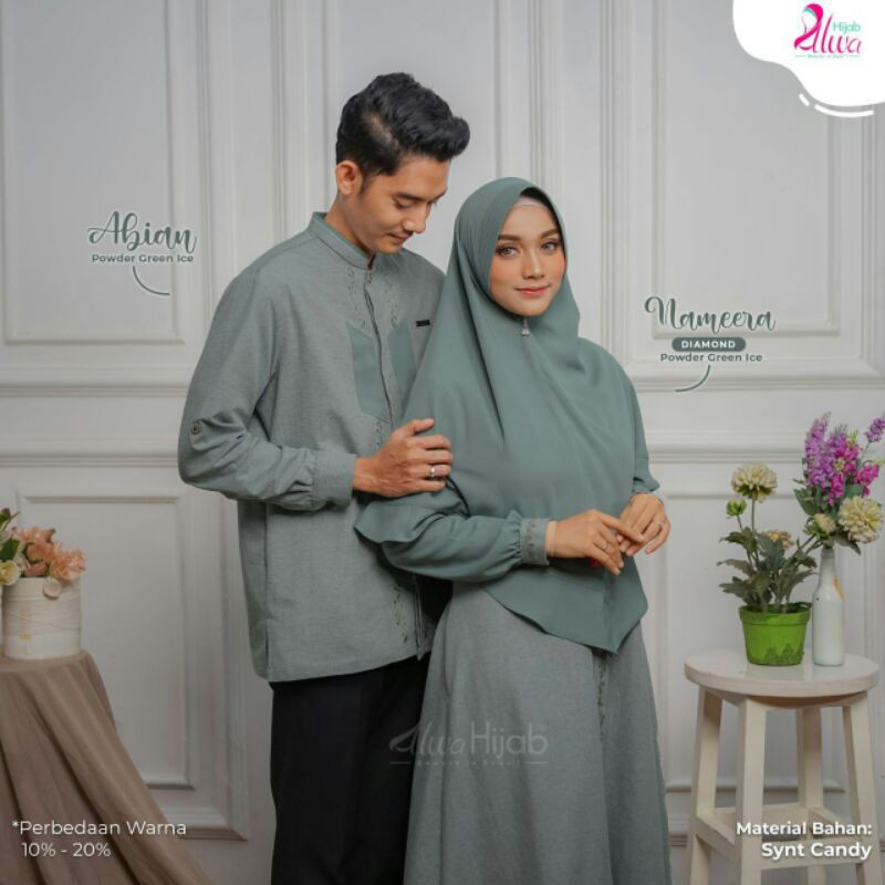 Abian Nameera Couple set by Alwa Hijab
