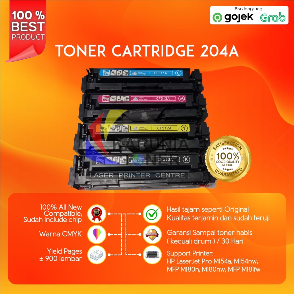 Toner Cartridge Compatible CF510A CF511A CF512A CF513A 204A M154 M180 M181FW